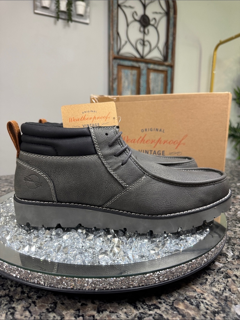 Weatherproof Gray Weatherproof Chukka Boots - Lace-Up Ankle Boot NEW 13M